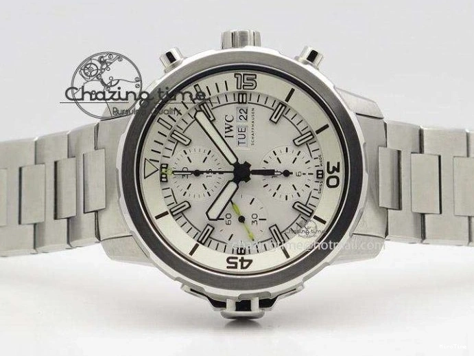 MIROTIME 0404 Versatile Aquatimer Chrono IW376803 V6F 1:1 Best Edition White Dial On SS Bracelet A 7359